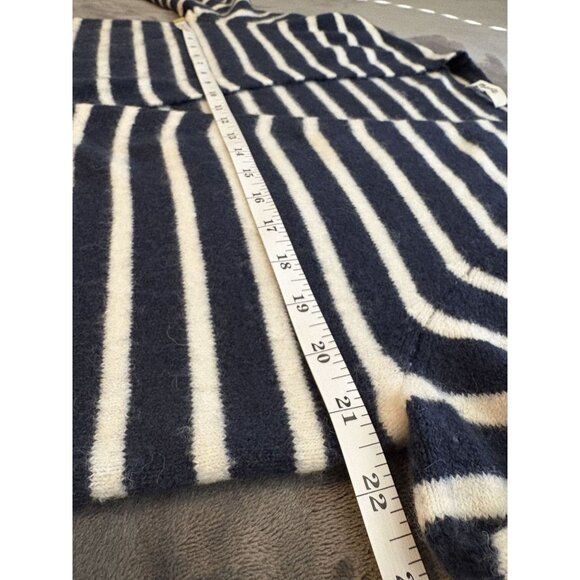 Madewell Women's Cozy Walker Cardigan Sweater XS Navy White Alpaca Nautical - Picture 6 of 7